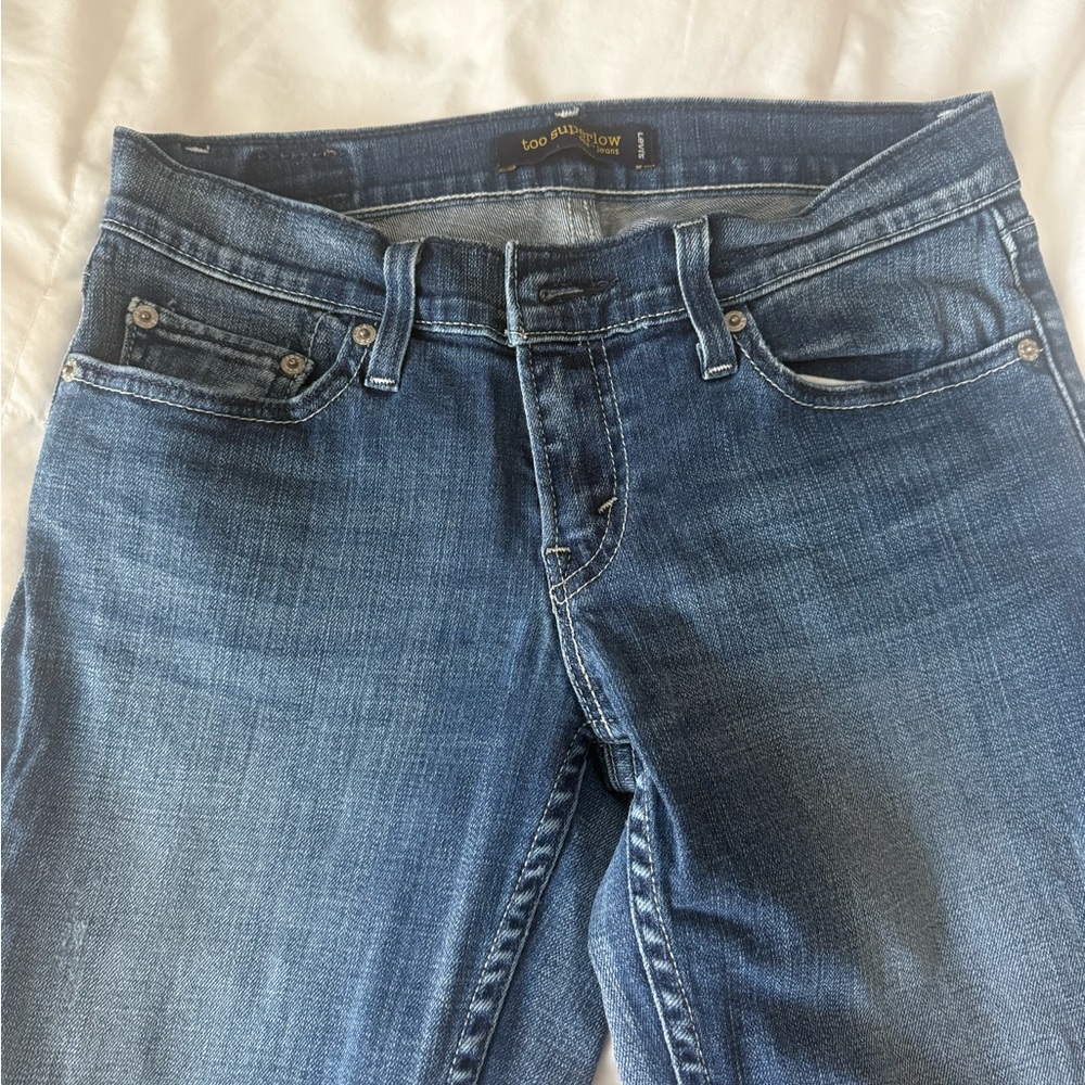 Levi's Blue Straight Leg Jeans Superlow 524